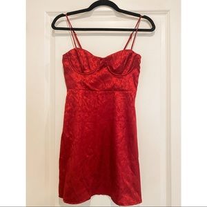Princess Polly Diva Mini Dress in Deep Red Size 2